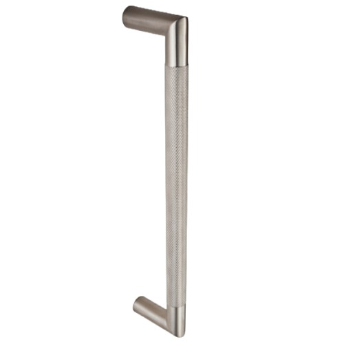 KNURLED ROUND BAR MITRED DOOR PULL HANDLE (GRADE 304)